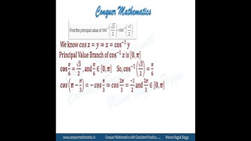 Principal Values for  Arc Cosine Function -Inverse Trigonometric Function Class 12 Maths - XII-ITF-1