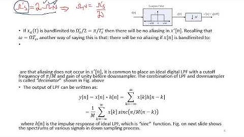 Lec8 DSP Video Down SamplingUpsamplingRational rate conversion