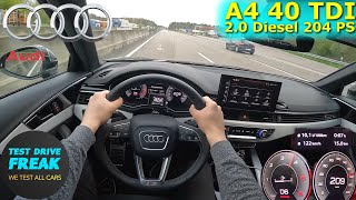 2023 Audi A4 40 TDI Avant Quattro 204 PS TOP SPEED AUTOBAHN DRIVE POV