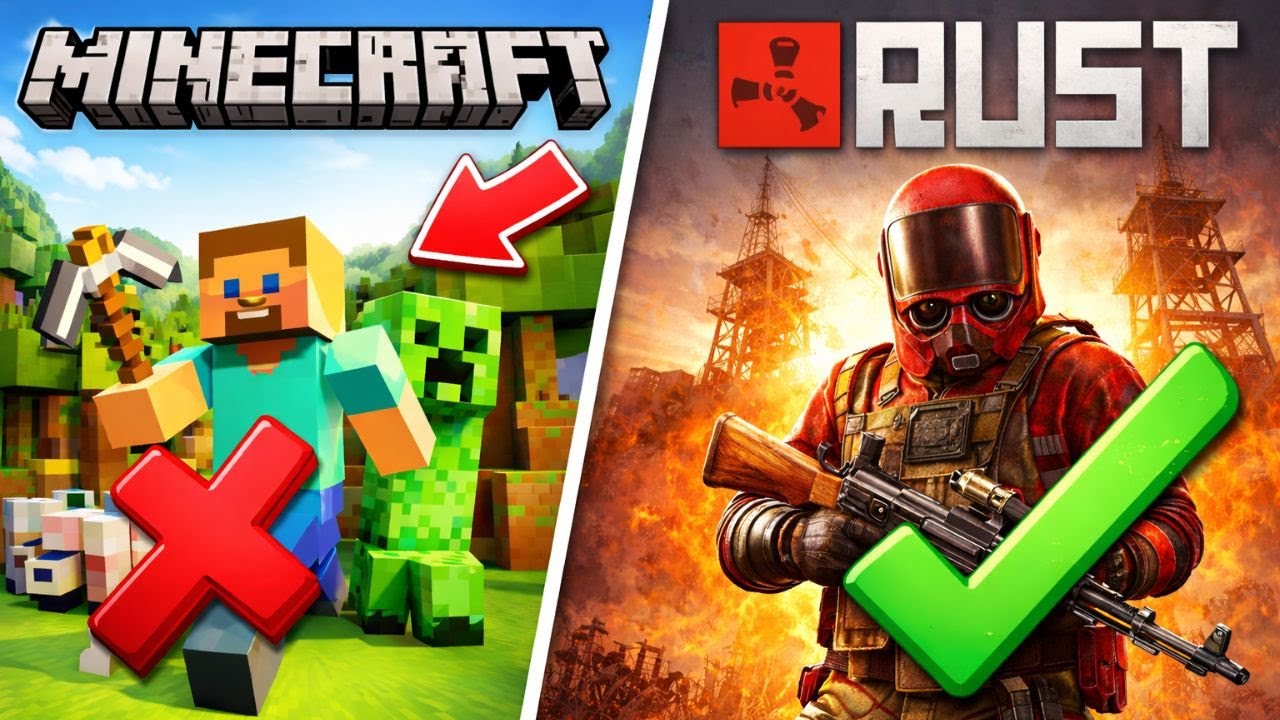 Rust Minecraft Man Minecraft Was Fun… Until I Played Rust - YouTube