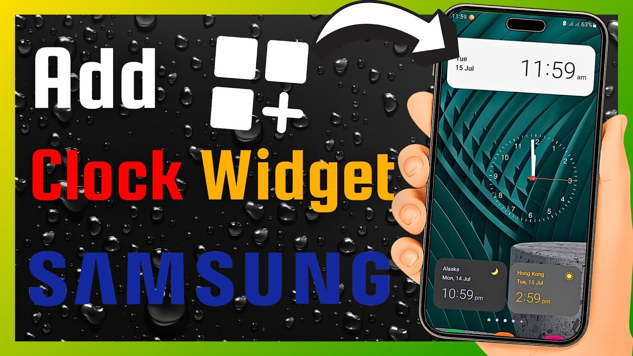 Best Way to Add a Clock Widget on Samsung (Amazing Looks) - YouTube
