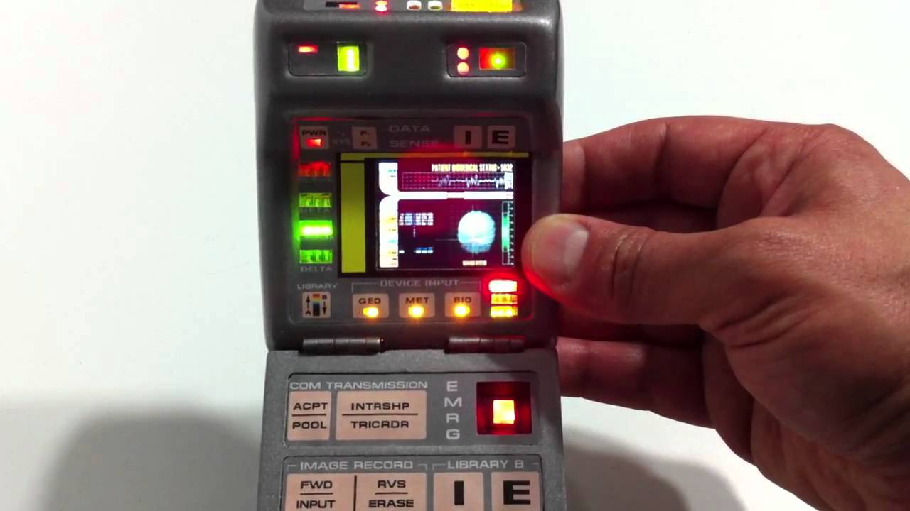 Star Trek DS9 Voyager LCD Medical & Science Mark X Tricorder prop - YouTube