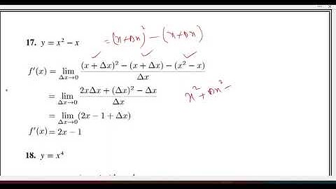 Calculus 1 Ex # 2.2 Q # 17: The Derivative; The Derivative Function