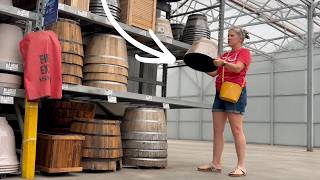She Turns A Walmart Barrel Into A Garden Masterpiece!