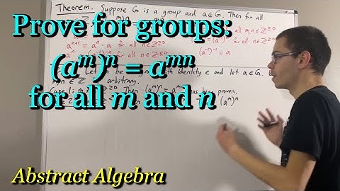 Prove that (a^m)^n = a^mn holds for groups, for all integers (ILIEKMATHPHYSICS)
