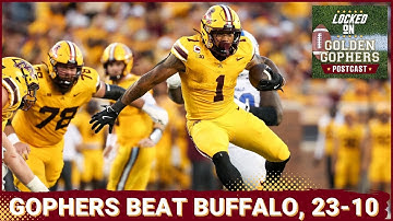 GOPHERS POSTCAST: QB DRAKE LINDSEY MAKES STATEMENT IN DEBUT VICTORY vs. Buffalo, 23-10