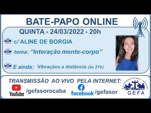 Assista: Palestra online - c/ ALINE DE BORGIA (24/03/2022)