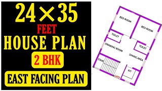 24 x 35 EAST FACING PLAN || 2 BHK HOUSE || Build My Home screenshot 3