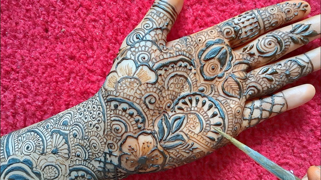 Semi bridal mehndi design | Easy mehndi design | Front hand bridal mehndi design | Mehndi design