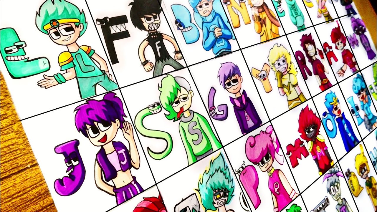 Drawing Alphabet Lore Human (Babies) / Humanized Alphabet Lore/ABCDEFGH  #alphabetlore#drawing 