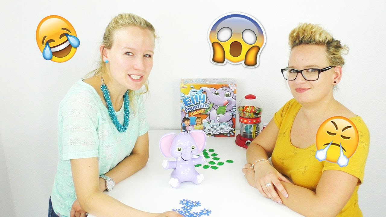 Elly Fountain Challenge mit Jelly Beans | Wen spritzt der süße Elefant nass? - YouTube