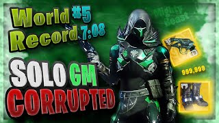 WR 5 - Solo Grandmaster - The Corrupted - World Record #5 - Stasis Hunter Mighty Beast