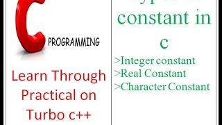 Types of constant in C (with practical)