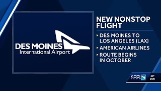 American Airlines offering new non-stop flight from Des Moines to Los Angeles