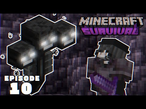 i fought the WITHER boss in minecraft bedrock survival