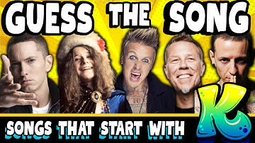 Guess The Song Challenge | Songs That Start With K