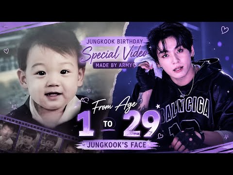 JUNGKOOK: From Age 1 to 29 🥹💜 | A Beautiful Birthday Journey