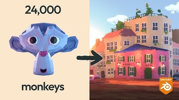 I built a 3D world using ONLY monkey models (100% suzanne)