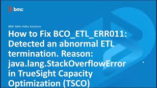 How to fix Token expired java.lang.StackOverflow error in TSOM ETL