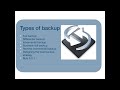 What are different types of backup