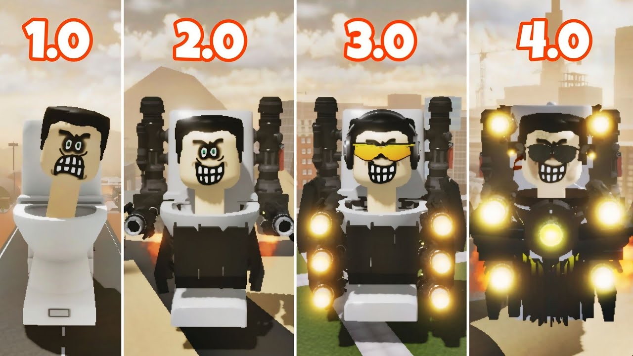 Evolution of G-Toilet [1.0 - 4.0 Showcase] Strange Bathtub War