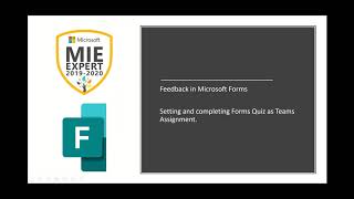 A video for teachers showing how to give feedback when setting
microsoft forms quiz whether on its own or as teams assignment.
including information ...