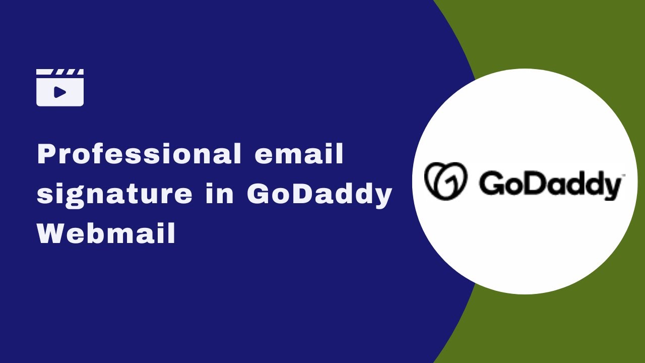 How To Add A Professional Email Signature In GoDaddy Webmail YouTube