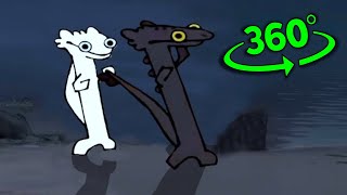 Toothless and Light Fury dancing together But It's 360 degree video #2