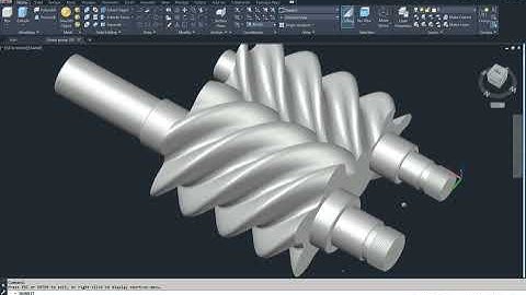 AutoCAD 3D, How to drawing screw pump, 3D Modeling, Autodesk, sketches the END