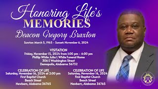 Celebration of Life for Deacon Gregory Braxton