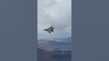 NUTS! LFA7 The Mach loop - x2 F-15e low level through Bwlch 🇺🇸🇺🇸🤘 #raflakenheath #machloop