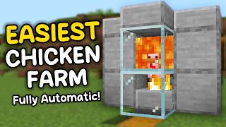 EASIEST Fully Automatic Chicken Farm in Minecraft Bedrock!