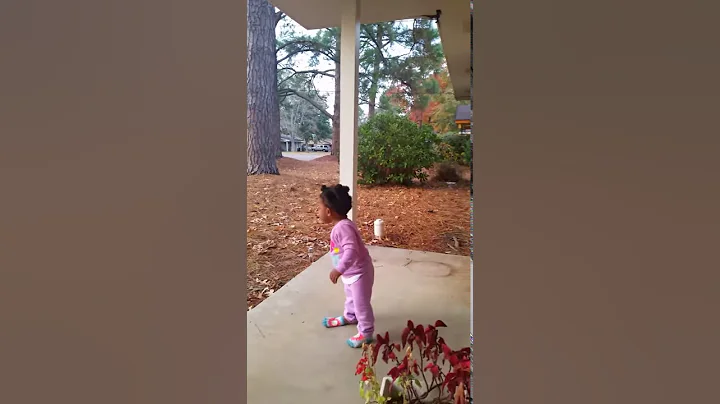 Nahvii tries to jump & count But she can't get off...