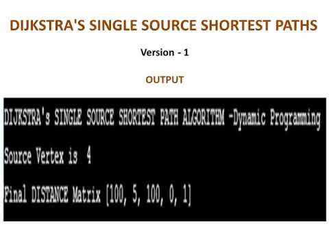 DIJKSTRA'S SINGLE SOURCE SHORTEST PATHS  PYTHON IMPLEMENTATION