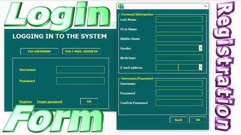How to Create a Login and Registration Form Using Excel VBA|Full Tutorial #1