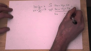 GCSE Maths: Simultaneous Equations : the elimination method