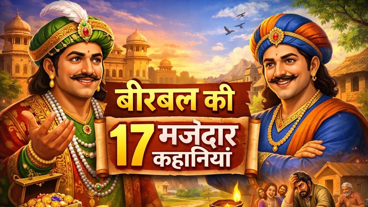 बीरबल की 17 मजेदार कहनिया 😃 Akbar Birbal Stories 😍 Hindi Kahani 😎 Cartoon Videos 🤩