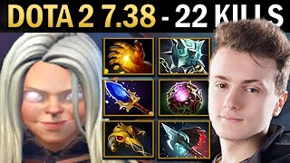 Invoker Gameplay Miracle with 22 Kills and Pike - Dota 7.38