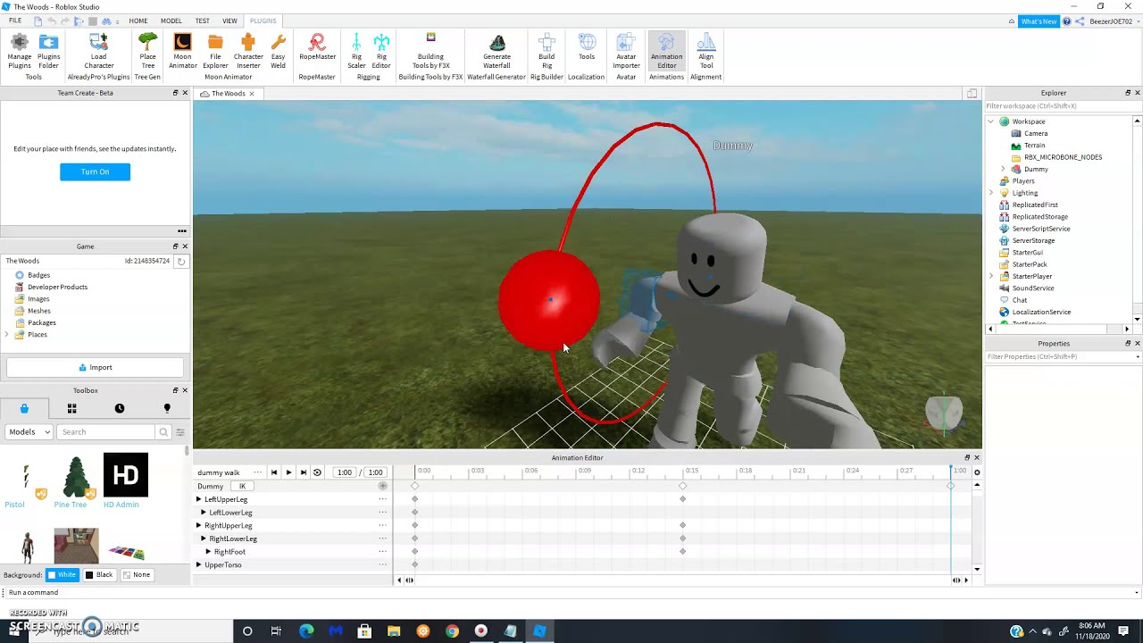 How To Use The Animation Editor In Roblox Studio Youtube