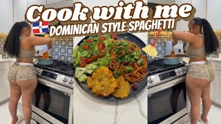 COOK WITH ME | DOMINICAN STYLE SPAGHETTI | SUPER EASY RECIPE | BEST SPAGHETTI EVER 🇩🇴🍝