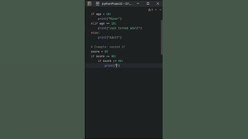 Python - Part 6 - Conditional Statements if-elif-else -  #coding #programming #python #shorts