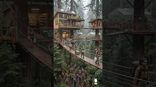 They built a treehouse community to survive against the zombies!