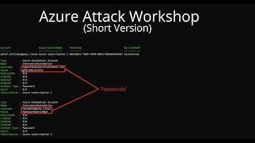 Azure Attack Workshop 1 (short version)