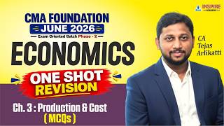 CMA Foundation Economics | One Shot Revision | Ch 4 Market | June 26 | CA Tejas Arlikatti