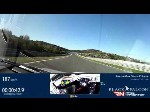 RN #1 Onboard video Jerez with A. Senna Chicane, Porsche Cayman GT4 Clubsport, 01:54.937