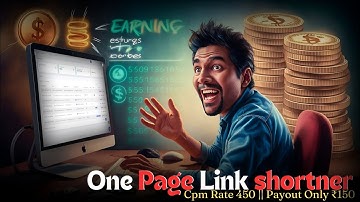 Url Shortener Earn Money || 450 High CPM | Daily Payment ( One Page Url Shortener Earn Money )