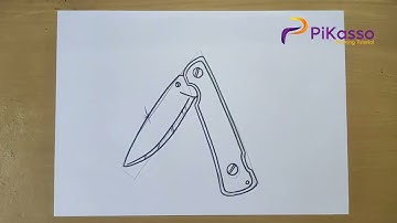How to Draw a Pocket Knife Very Easy step by step