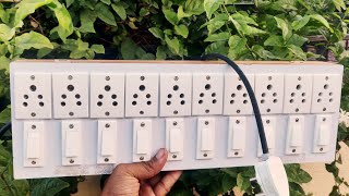 How to make an extension box || 10 Sockets+10 Switches box wiring || very big extension box wiring