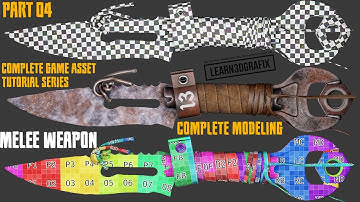 Post Apocalyptic Melee Weapon - Knife - Modeling Part 04 in Blender | Substance Painter