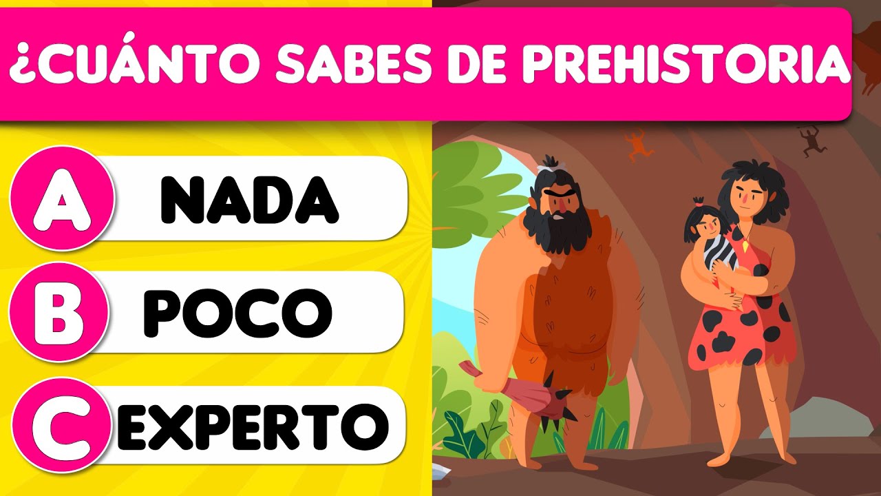 Test de la prehistoria 🧐🦣 ¿Cuánto sabes de la prehistoria?  Trivia, Test